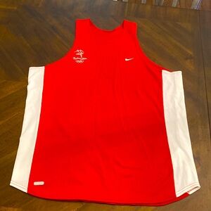 Vintage Nike Sydney Olympics 2000 jersey dry fit red and white sides
